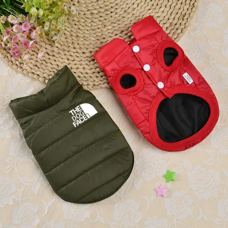 【セール中】両面使える犬用暖かいコート、ペット用冬服、小型犬・中型犬用ベスト、チワワ用服、柔らかい子犬用コスチューム、Ropa Perro