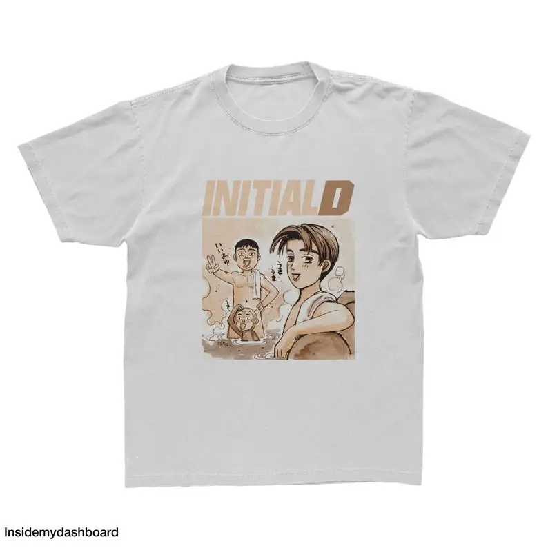 Initial D Takumi & Itsuki Bathtime T-Shirt, Touge, JDM Anime Merchandise Tee