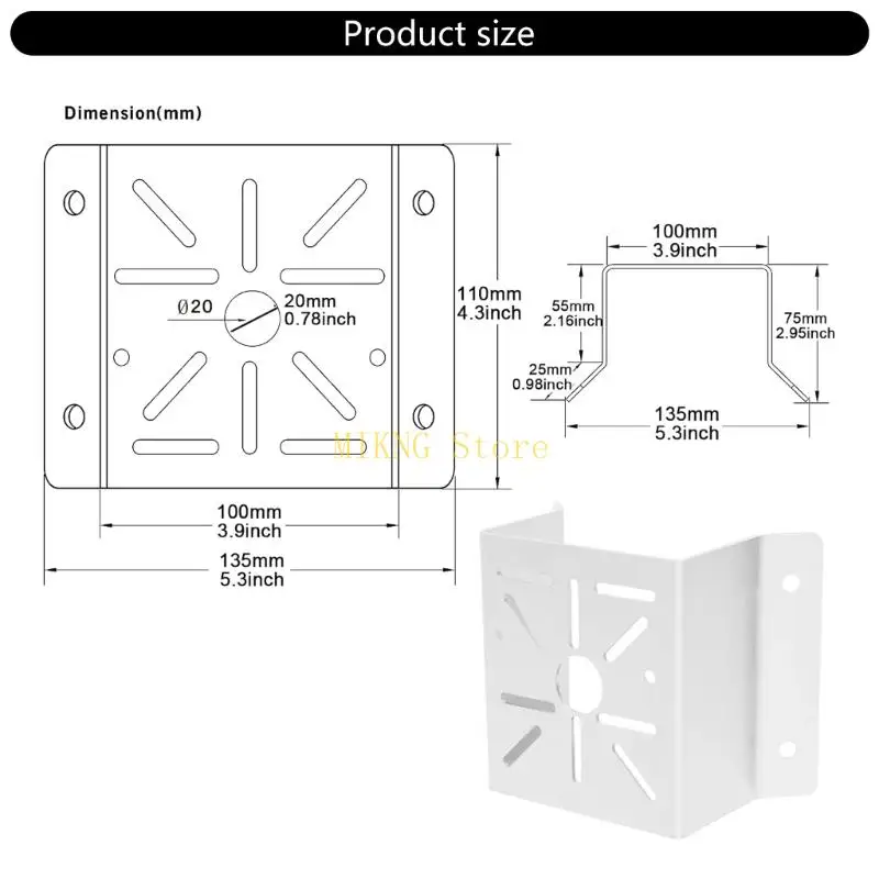Sicherheitsüberwachung CCTV -Kamerahalter Ständer Home Schraube auf Fixer Wanderecke für LED -Licht CCTV -Kamera Bester Verkauf