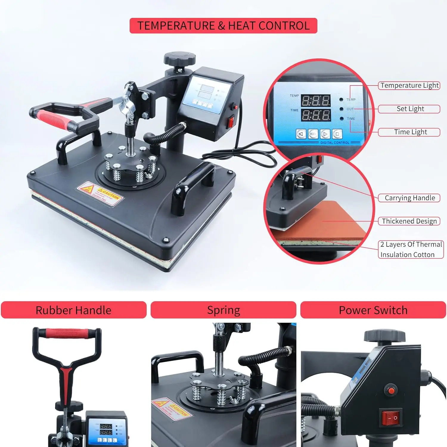 DMZY1 8 In 1 Semi-automatic Roller Sublimation Printing Heat Press Machine For T-shirt Clothes Bag Pillow Mugs Plate