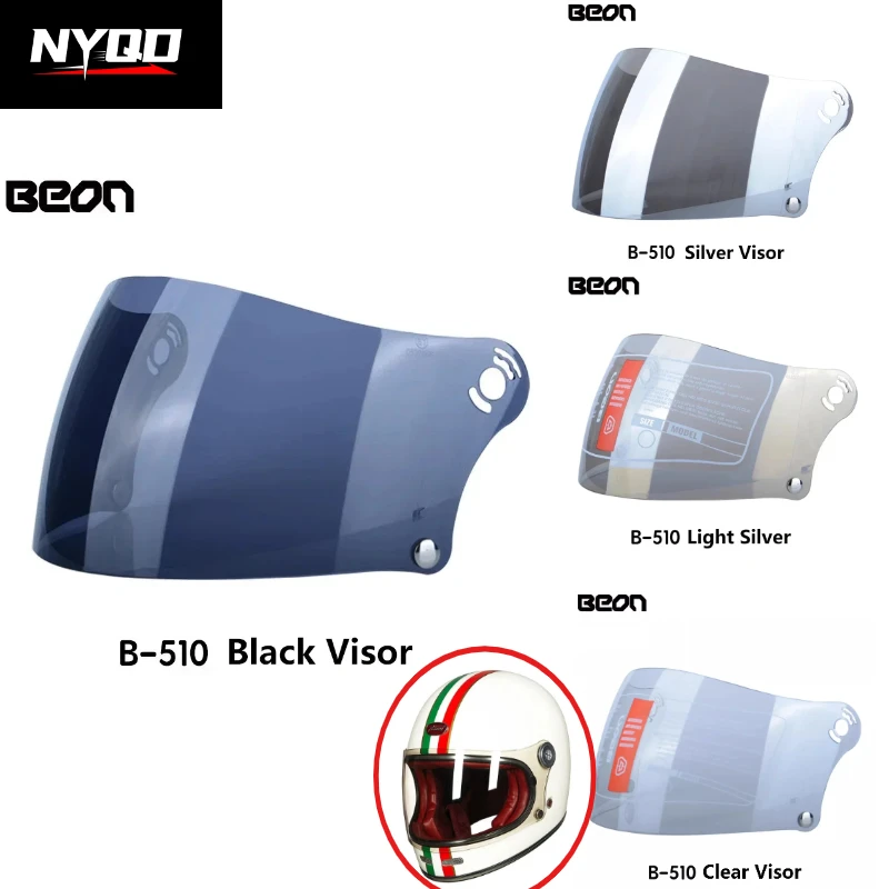 

Beon Helmets Visor BEON B510 Motorcycle Helmet Lens Visor Plating Uv Protection Lens windshield casco moto visor