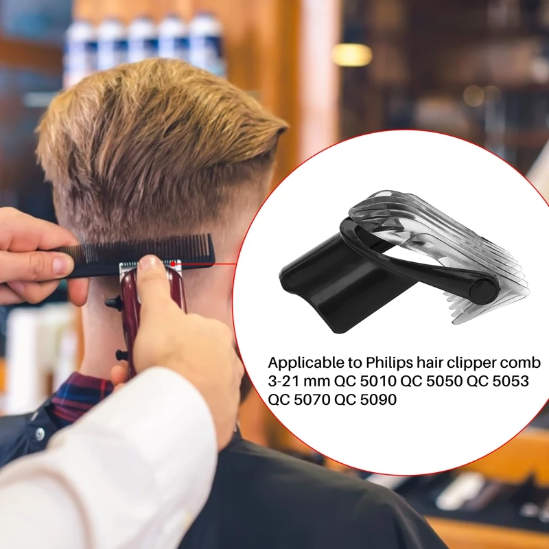 Para Philips peine para cortadora de pelo pequeño 3-21MM QC5010 QC5050 QC5053 QC5070 QC5090