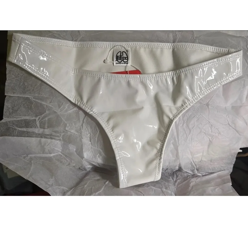 

Женские трусики больших размеров из искусственной кожи с Т-образным вырезом, сексуальные, с эффектом мокрой кожи, блестящие, с низкой посадкой, игривые, глянцевые, нижнее белье, линжери, для выступлений