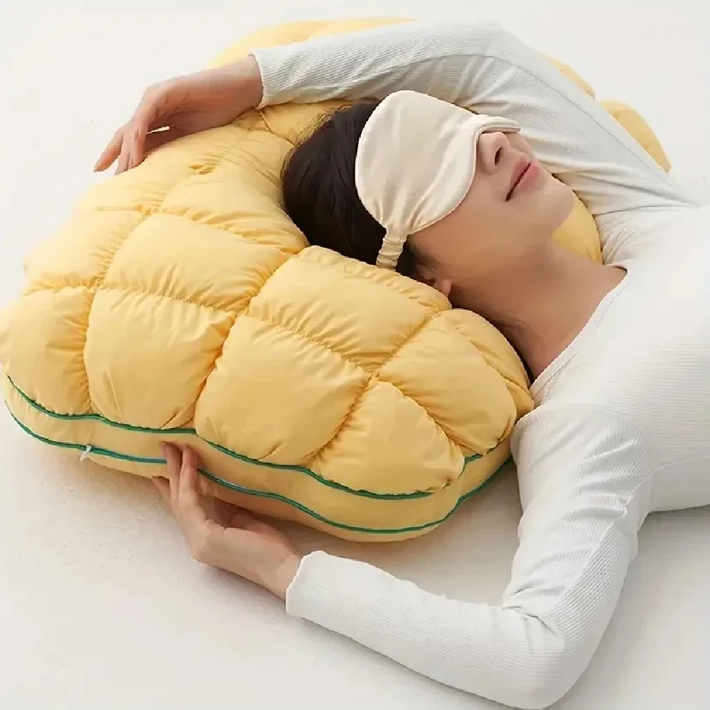 Ultra-Soft Simulated Bread Pillow Fluffy Pineapple Bun Plushie Squishy Decorative Cushion for Dorm Living Room
