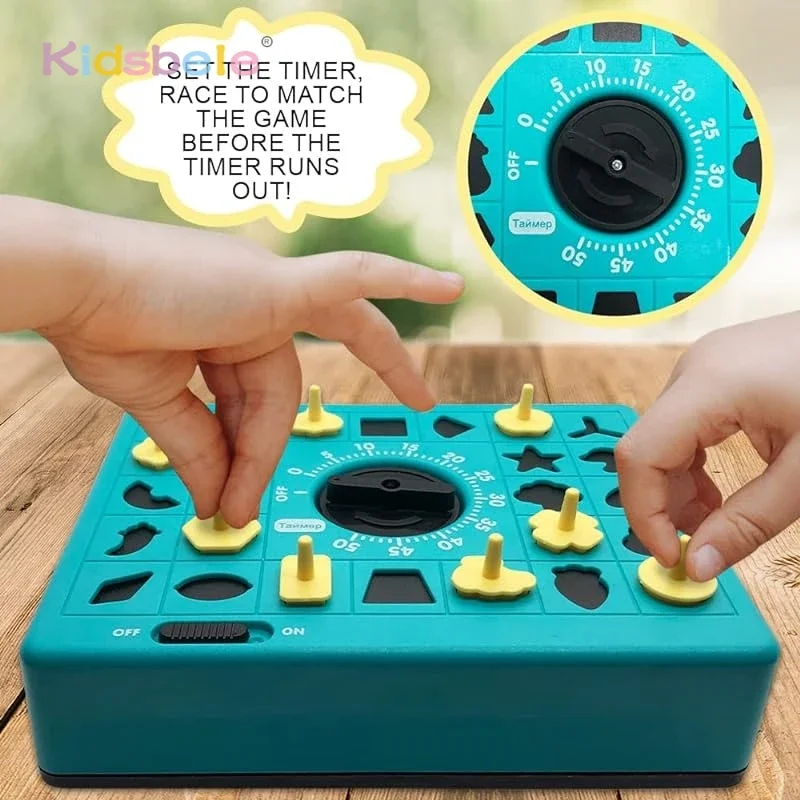 タイムゲーム ポップアップボードゲーム 形合わせパズル 子供向け 早期教育玩具 形状認識を教える 論理的思考を養う