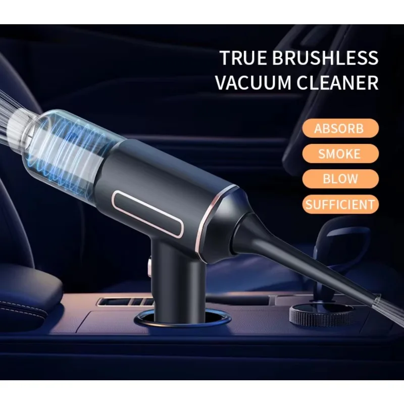 Airo Brush MotorCordless Wireless Handheld Made of ABS Material Large Capacity Mini Portable Car Vacuum Cleaner view 6