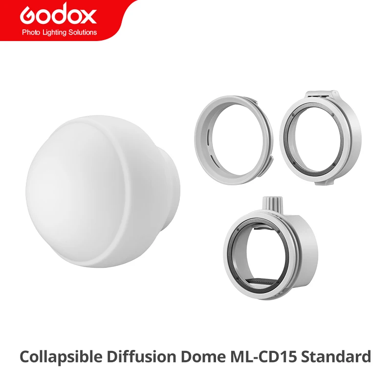 Godox ML-CD15 ML-CS1625 Diffuser Dome Soft Tent Kit for Photography Light Flash Studio Photography Live Streaming with 3 Adapter