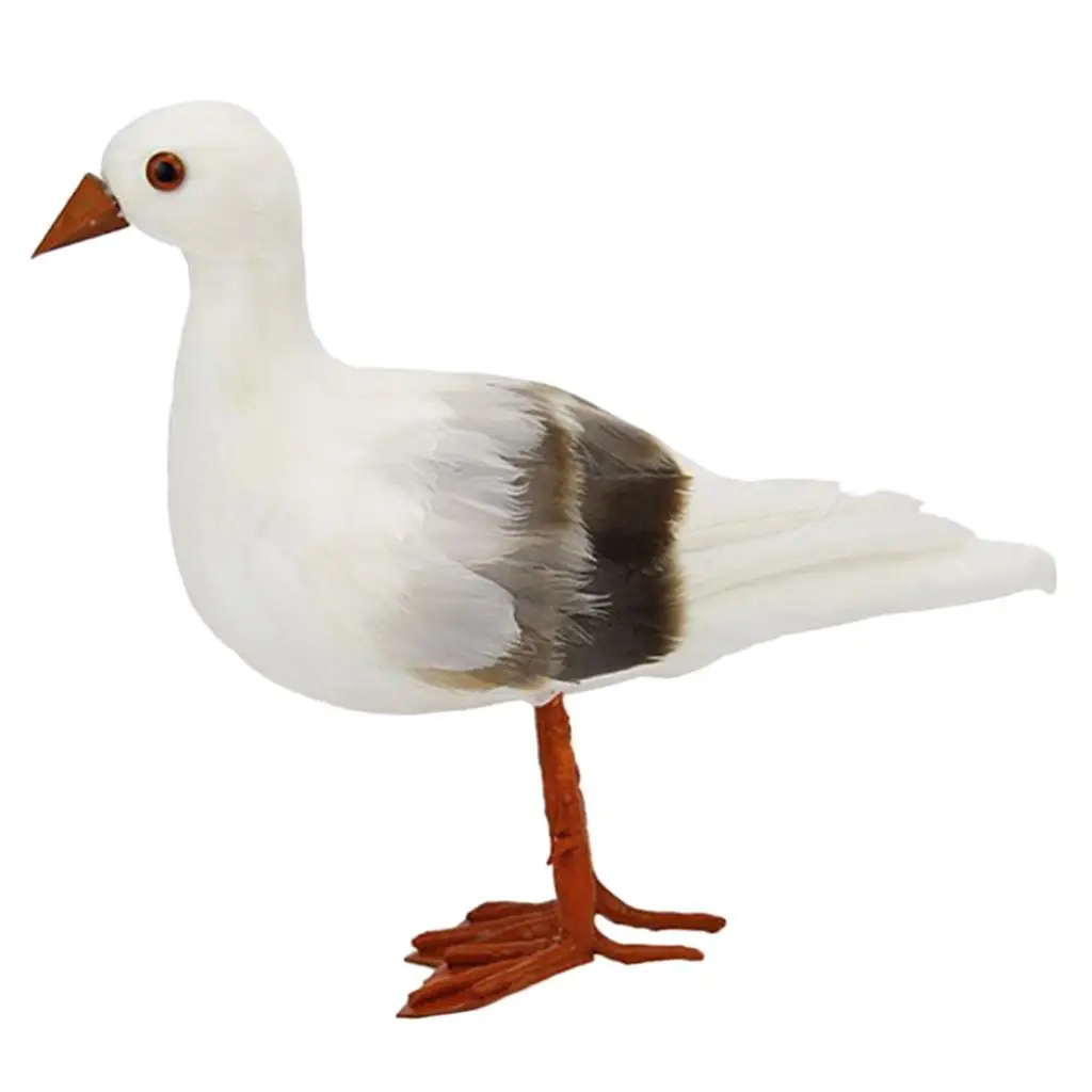 Artificial Feathered Seagull Birds for Christmas Ornament Decorations, Arts and Crafts