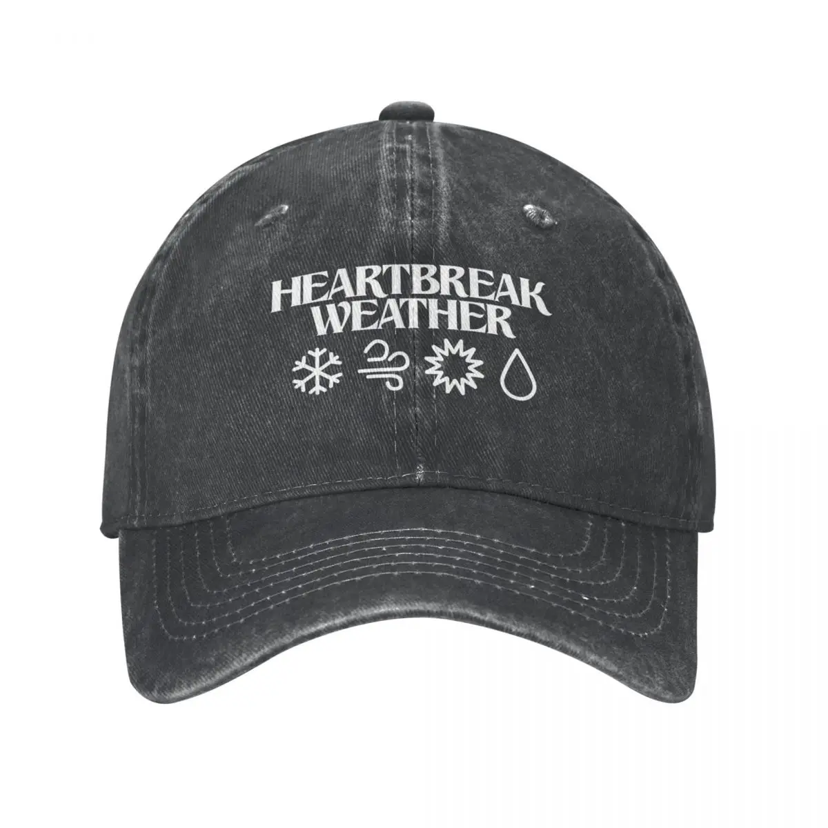 Heartbreak Weather Baseball Caps Snapback Denim Fabric Hats Outdoor Adjustable Casquette Hip Hop Baseball Cowboy Hat for Unisex