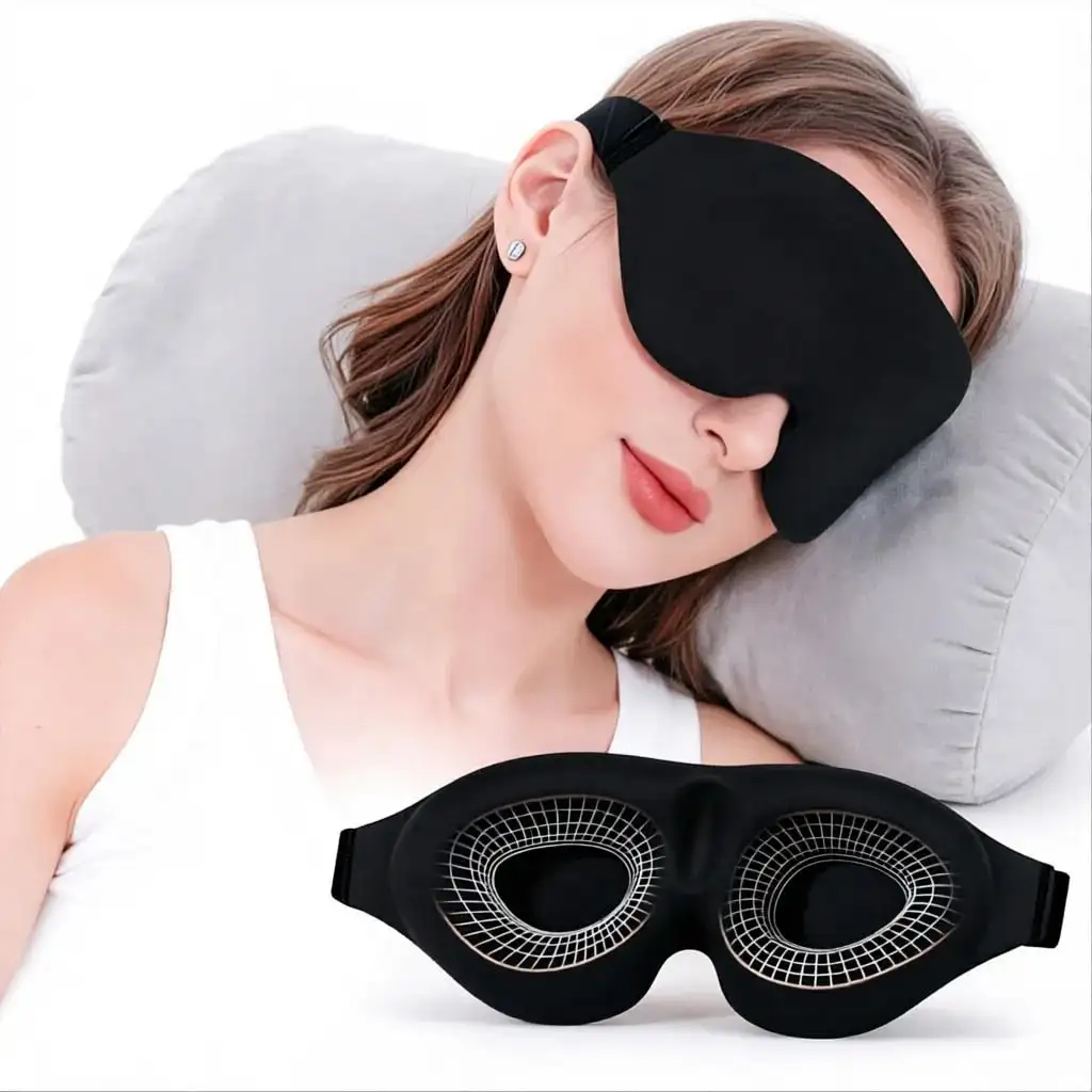 

1pc 3D Sleep Eye Mask, Glasses Outline Night Eye Mask, Office & School Nap Blackout Eye Mask, Travel Accessories, Gift For Family, Colleagues And Friends