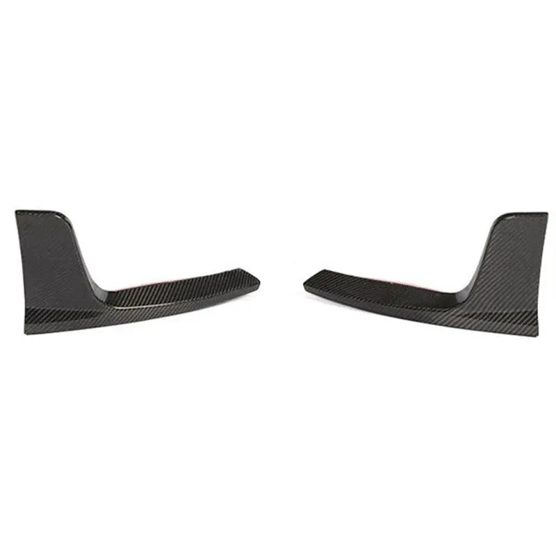 

A54P-Сплиттеры заднего бампера автомобиля, фартук с крылышками, спойлер, сухая отделка из углеродного волокна для Tesla Model 3 2016-2019