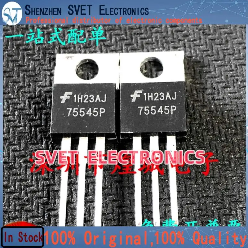 10PCS-50PCS  HUF75545P 75545P  TO-220 80V 75A  Original In Stock Fast shipping