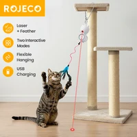 Juguete láser 2 en 1 con pluma retráctil para gatos