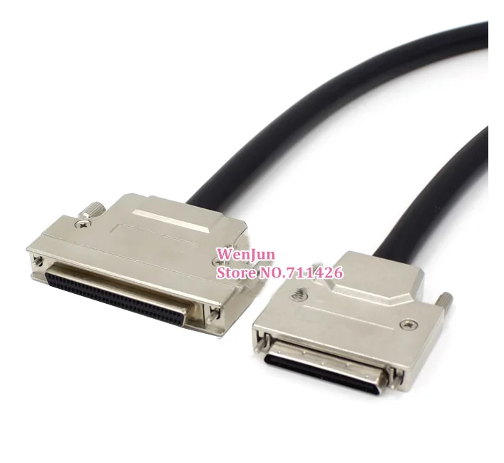 Imagem -03 - Fêmea para Cabo Conector Masculino Vhdci68 68 Pin para Vhdci Cabo de Alimentação Duplo Shield 1.5m 2m 3m Scsi-hpdb68