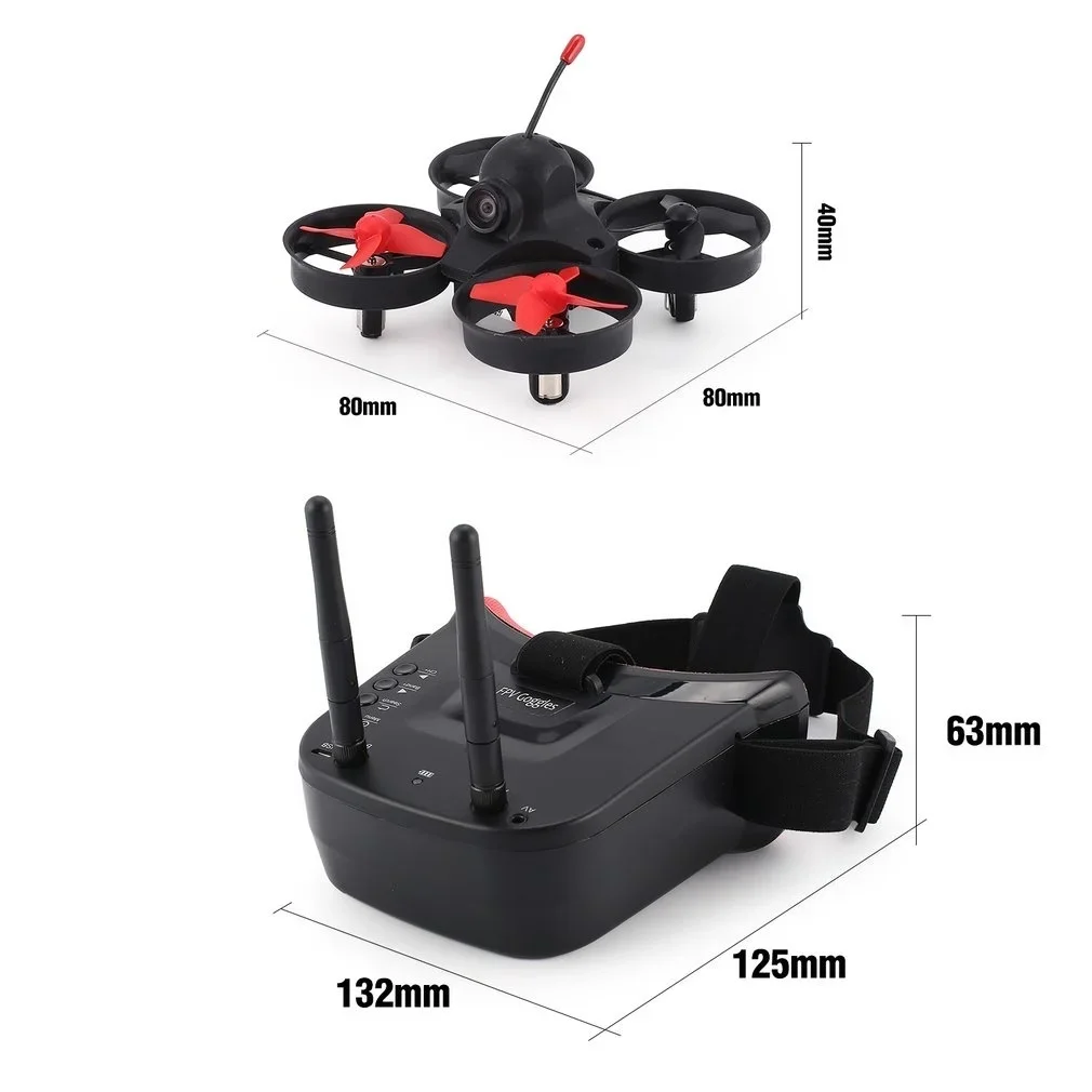 RTF Micro FPV RC Racing Quadcopter Toys with 5.8G S2 1000TVL 40CH Camera 3Inch VR009 FPV Goggles VR Headset Helicopter Drone