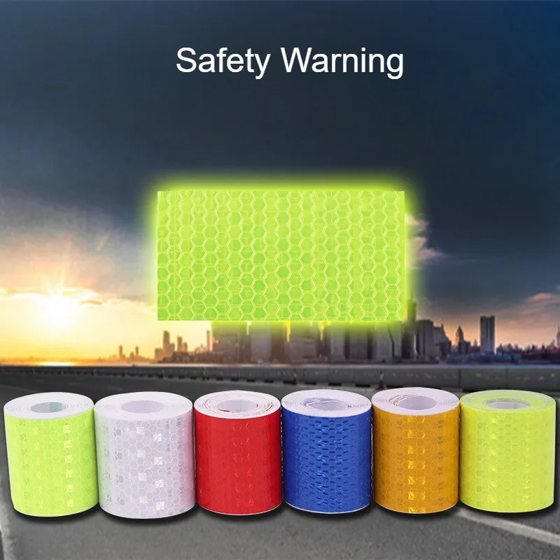 1 Roll Reflective Tape Sticker 5cm*3m Reflective Film for Traffic Safety Warning Tape Car Motorcycle Bicycle Reflective Strap