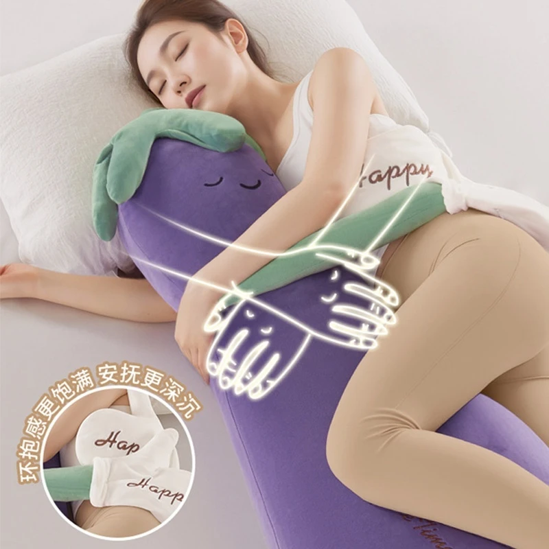 

Плюшевая подушка Zmr Eggplant King для сна, очень большая, эргономичная, для поддержки ног, для взрослых и девушек, подарок на праздник