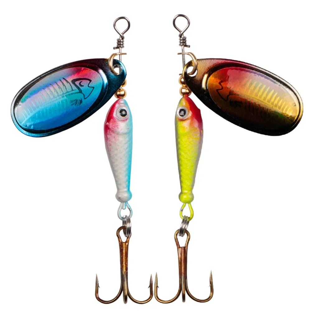 9g rotierender Angelköder, Löffelköder, Metallköder, dreifacher Haken, künstlicher Fisch, Wobbler, Feeder