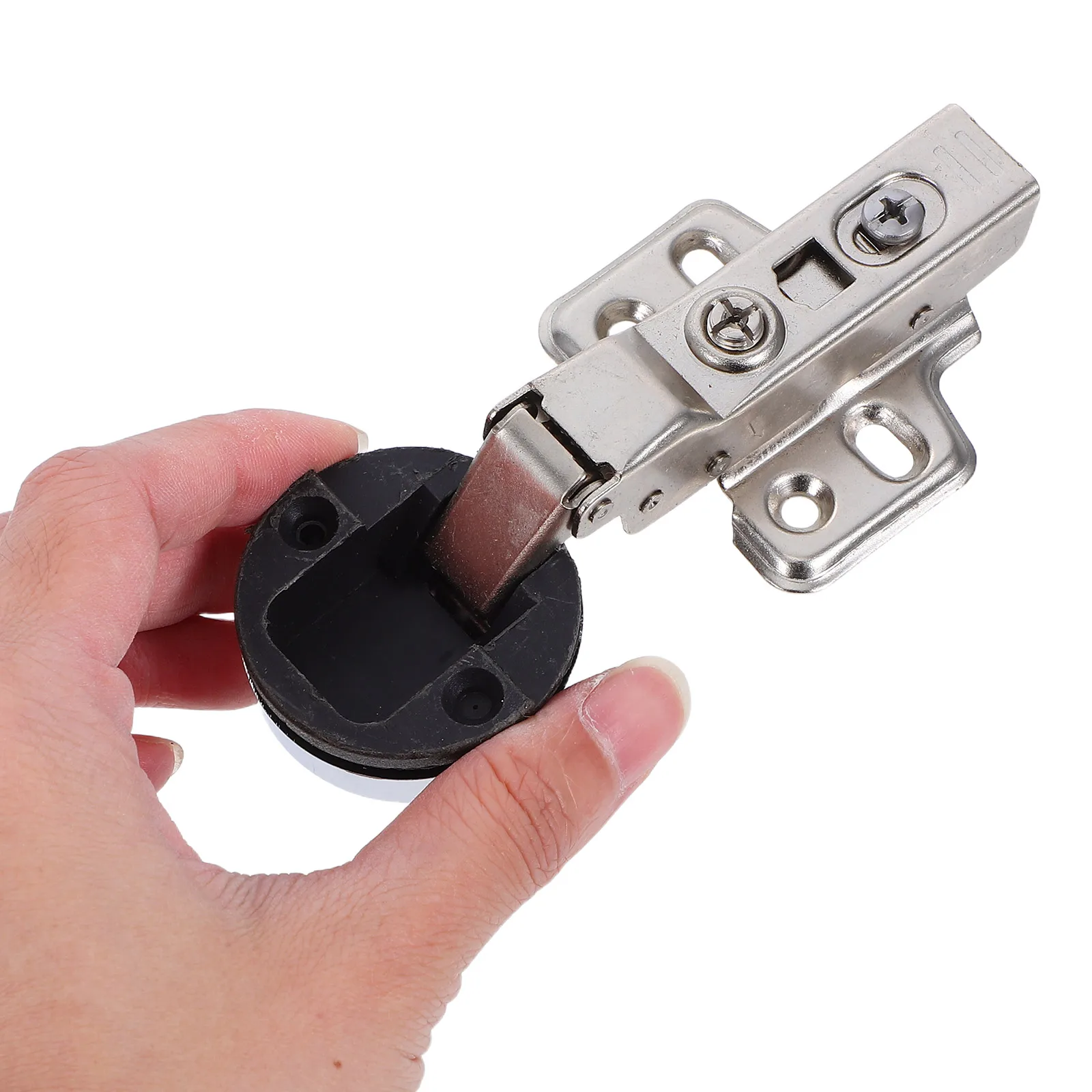 

4 Pcs Mute Silent Buffer Hinge Cold Rolled Steel Plate Frameless Cabinet Hinges Soft Close