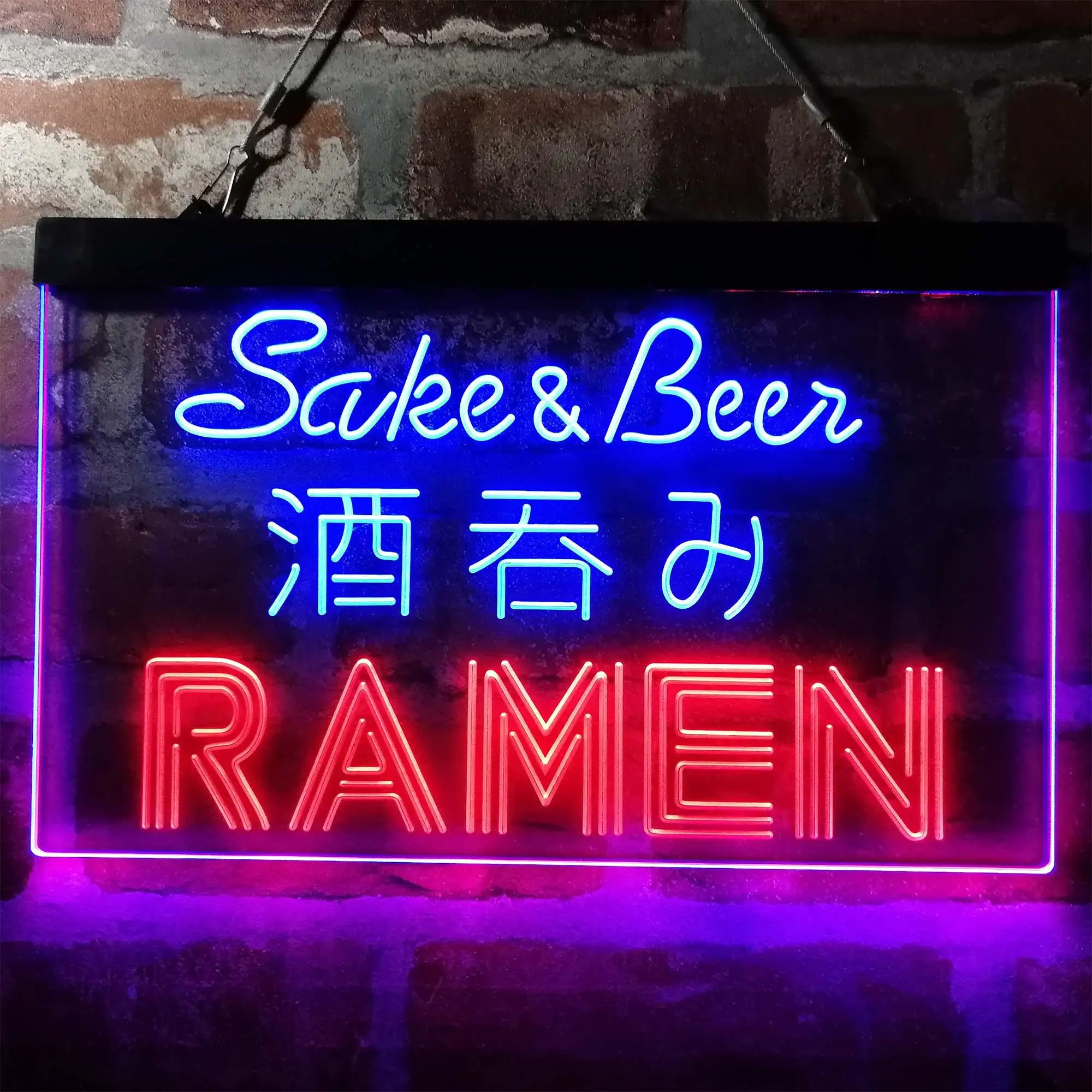 Sake and Beer Ramen Japan Dual Color Led Neon Sign st6-i3974