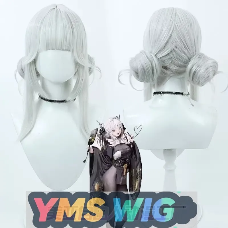 

【YMS WIG】Nikke Victory Goddess White Rabbit Nikki Blaner Косплей Парик Серебристо-белый стиль