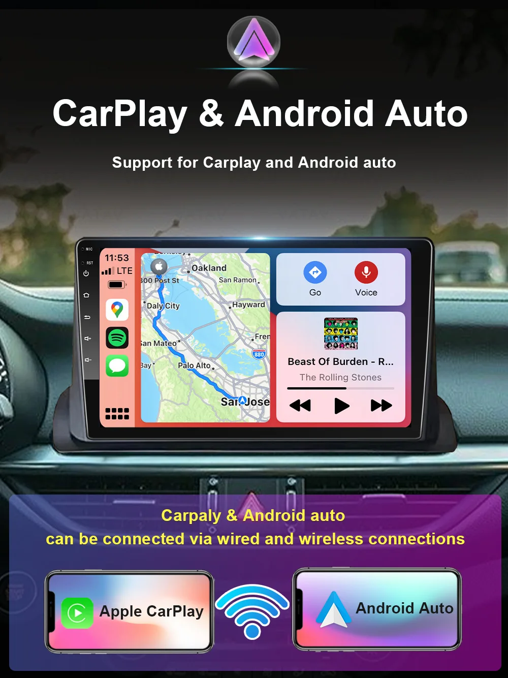 For KIA K3 Cerato Forte 2019-2020 Vehicle Android Multimedia AI Voice Carplay Auto GPS Navitation stereo Radio Player Head Unit