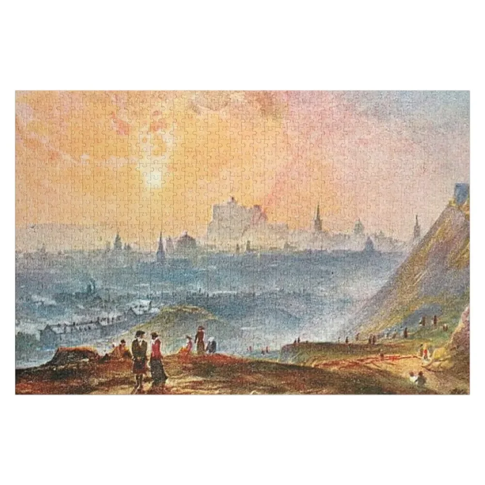 

Vintage Illustration of Edinburgh from Samson's Ribs Jigsaw Puzzle Custom Child Gift Puzzle