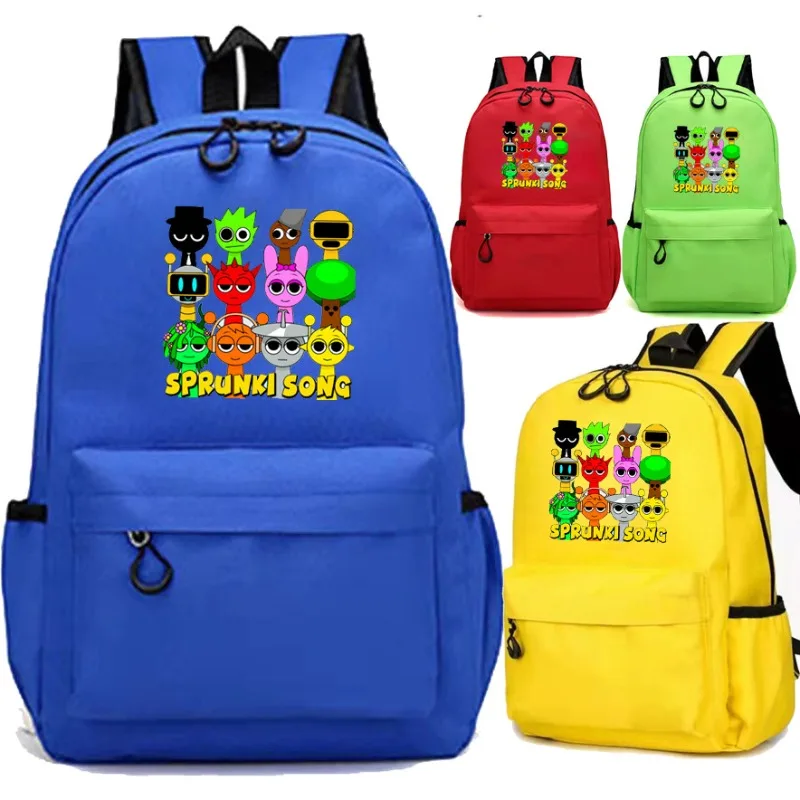 

Sprunki School Backpack Bag Cartoon Anime Kid Boy Girl Incredibox Mochila Student Knapsack Teenager Printed Rucksack Gift