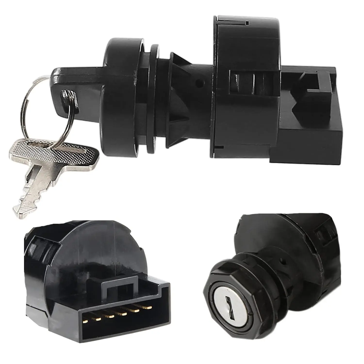 6 Pin Ignition Key Switch Compatible with for Polaris Ranger RZR Sportsman 400 500  900 1000 Replace 4011002 4010390  4011142