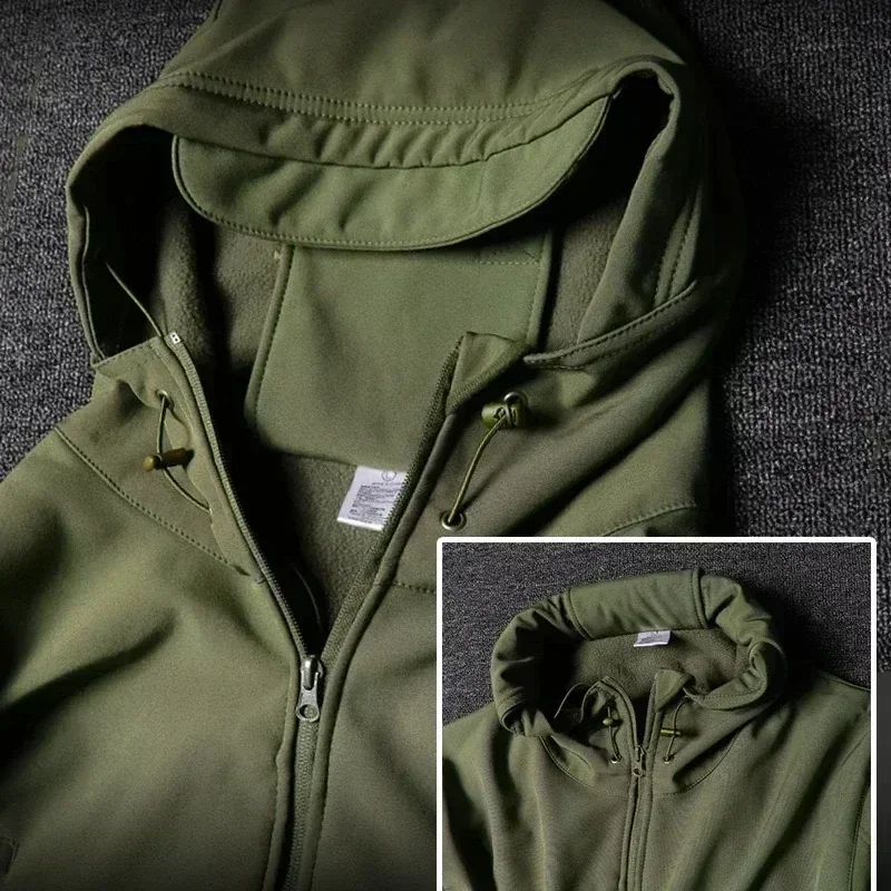 Men\'s Winter Autumn Fleece Jackets Tactical Waterproof Suits Outdoor Fishing Hiking Camping Tracksuits Coats Thermal Pants