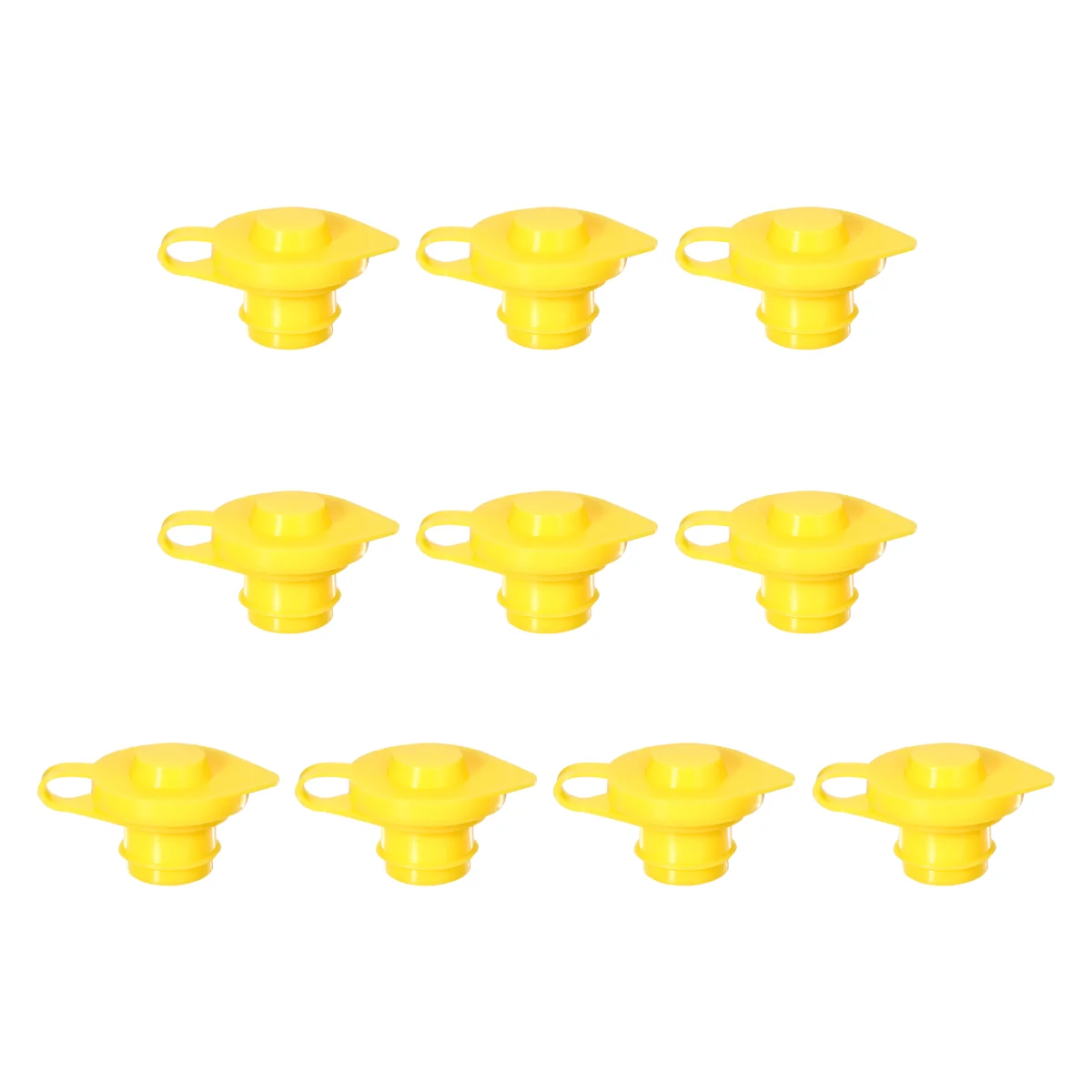 10 Pcs Vent Cover Cap Replacement Yellow Spout Plastic Gasket Parts Lubricating