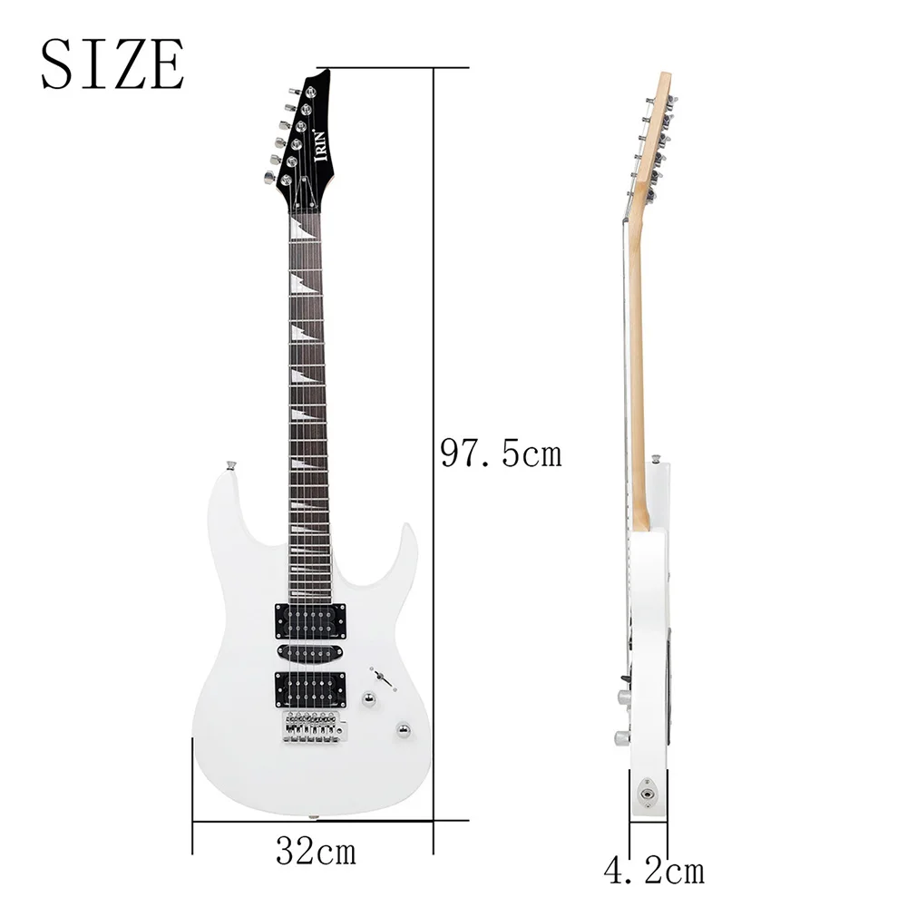 Irin 6 Snaren 24 Frets Elektrische Gitaar Esdoorn Body Hals Elektrische Gitaar Guitarra Met Amp Plectrums Gitaaronderdelen En Accessoires