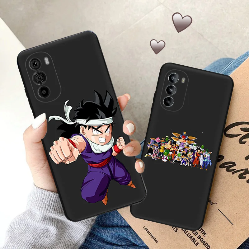 Phone Case For Motorola Edge 40 30 20 G9 G73 G53 G72 G52 G22 G71 G60 G50 G51 G200 Dragon Anime balls DBZ Shell Black Cases Cover