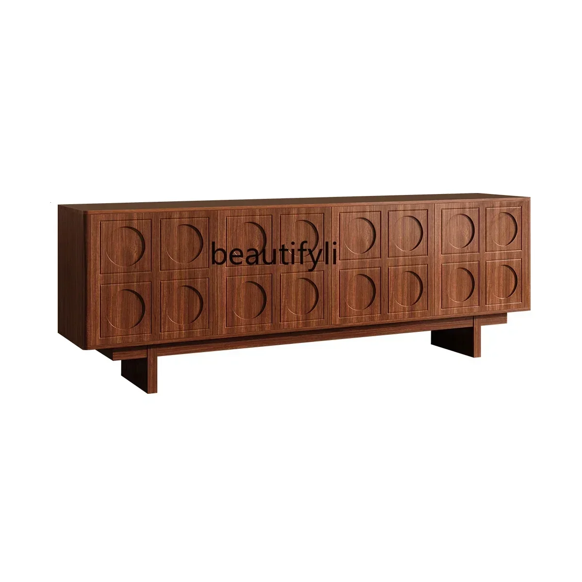 

N Zhonggu Solid Wood TV Cabinet Small Apartment Home Storage Vintage Dining Side Floor Cabinet
