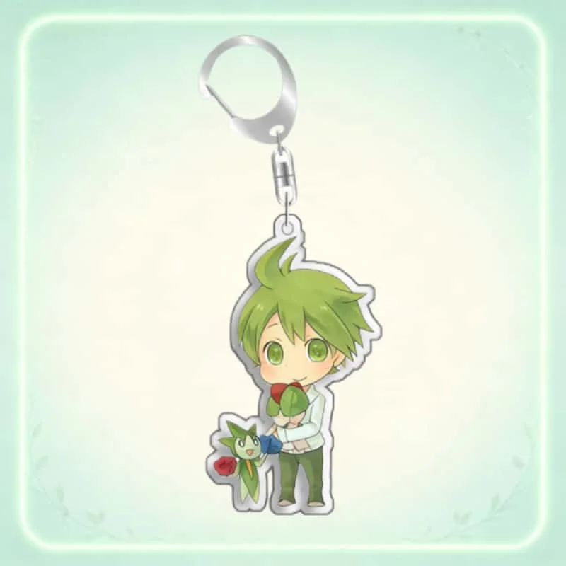 Keychain for Pokemon Hilda Hilbert Bianca Acrylic Homemade Cartoon Anime Backpack Pendant Decoration Collection Fans Gift 5cm