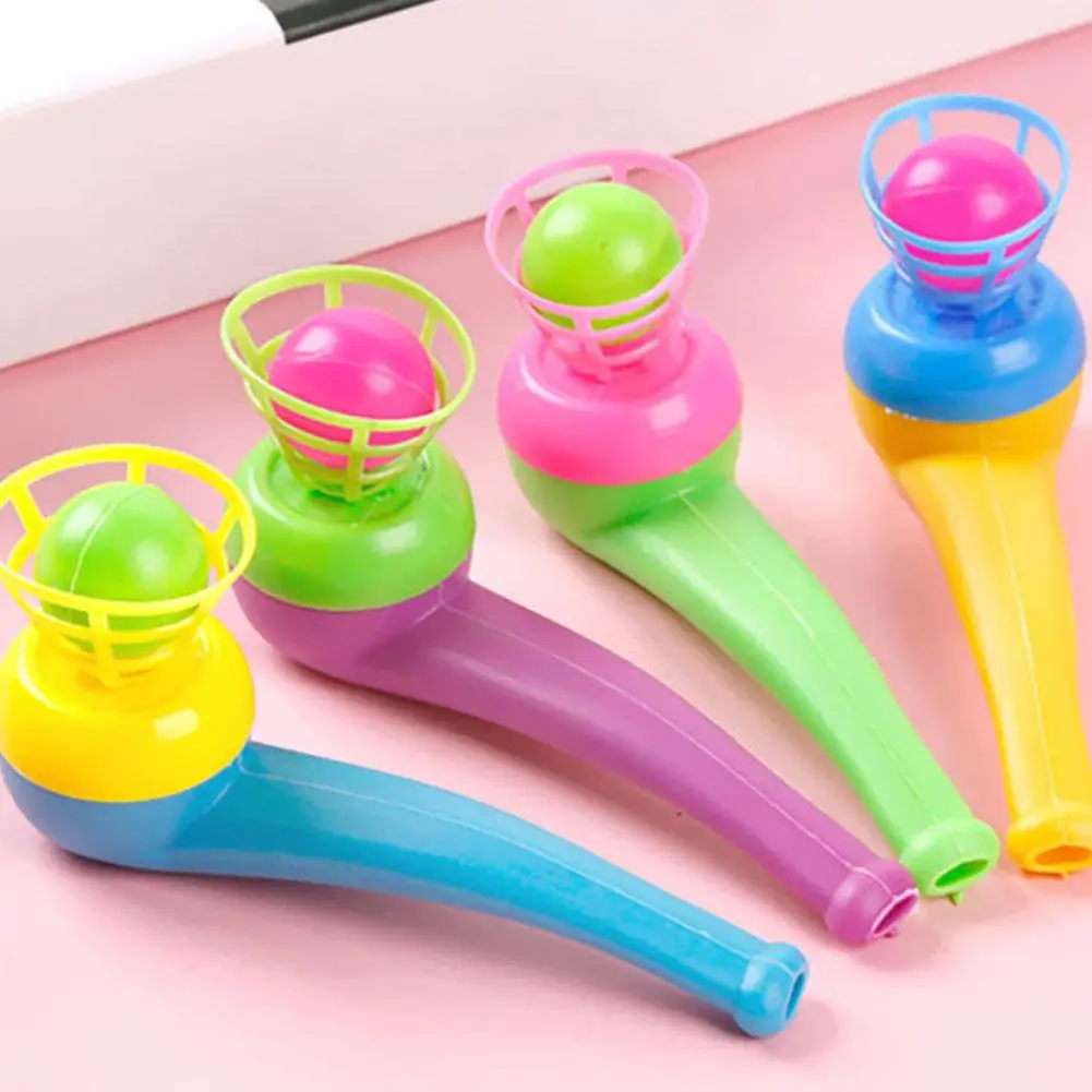 4PCS Plastic Pipe Blowing Ball Toys For Kids Outdoor Sports Games Balance Training Learning Toys Children Funny Gifts