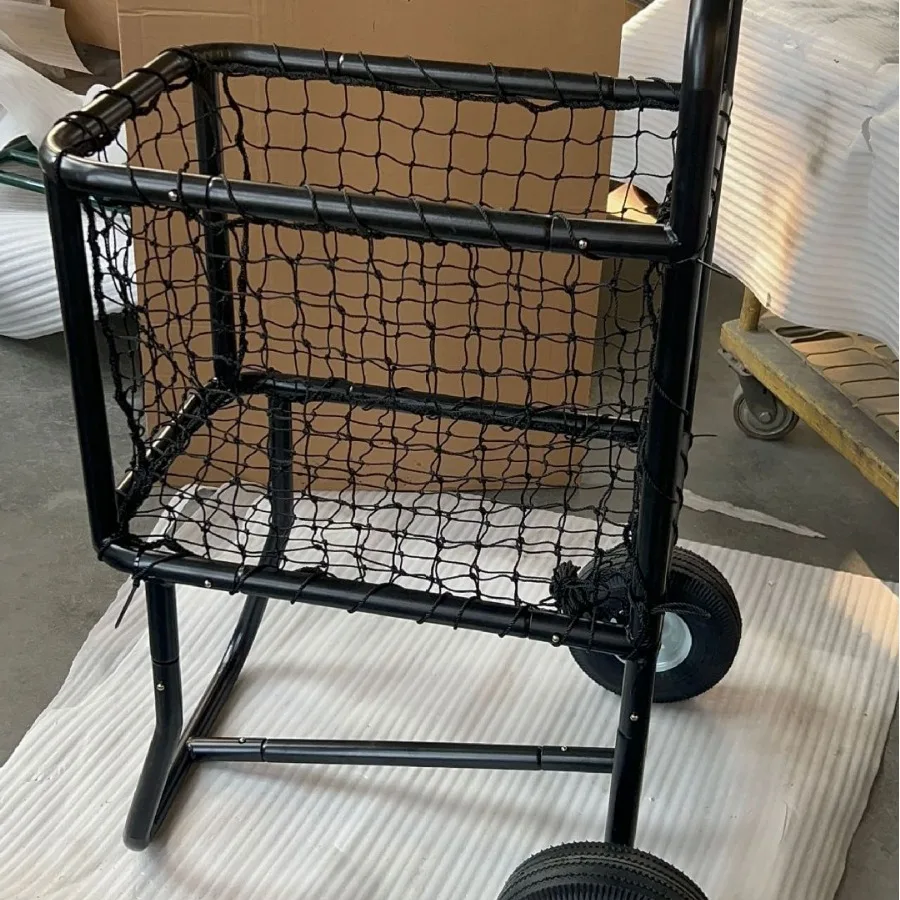 Black Tennis Cart Bat Ball Cart Tennis tPick Up Cart Pick Up Basket Tennis Frame Ball Basket