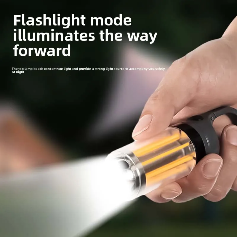 

Dual-Light-Source Camping Lamp: 2-in-1 Camping Lantern, Tent Light and Portable Outdoor High-Brightness Flashlight