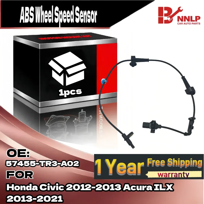 

For Front Left ABS Wheel Speed Sensor for Honda Civic 2012-2013 Acura ILX 2013-2021 57455-TR3-A02