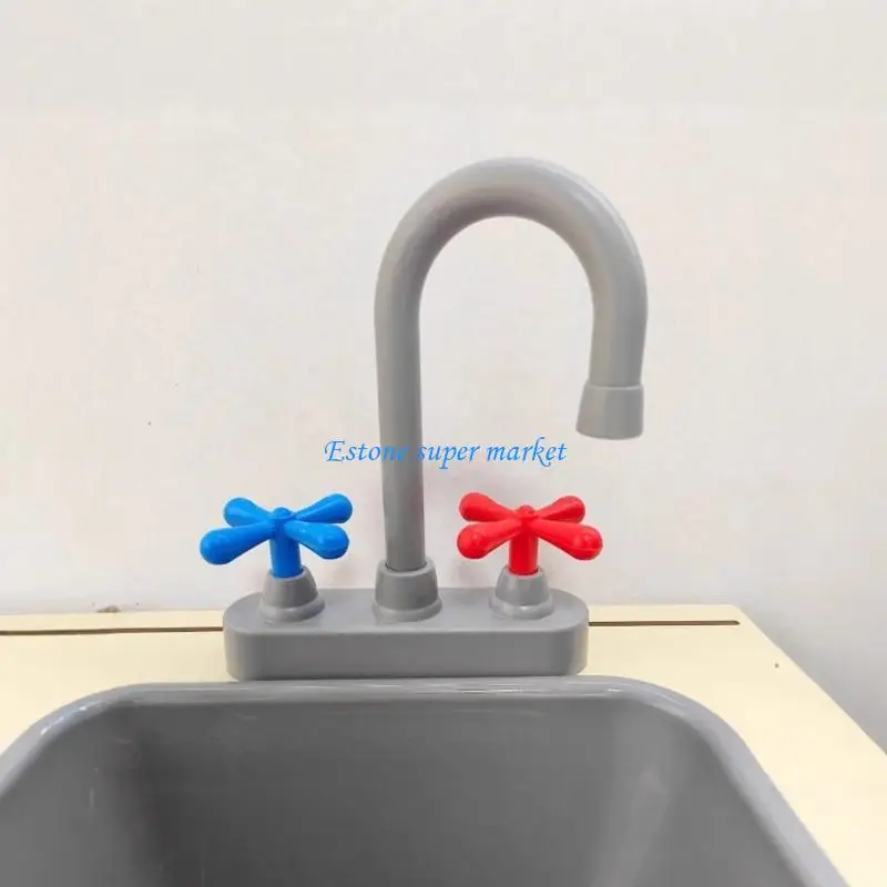 090B Trẻ Giả Vờ Chơi Vòi Bồn Rửa Chén Phụ Kiện Giáo Dục Vai Trò Chơi Hoạt Động Đồ Chơi