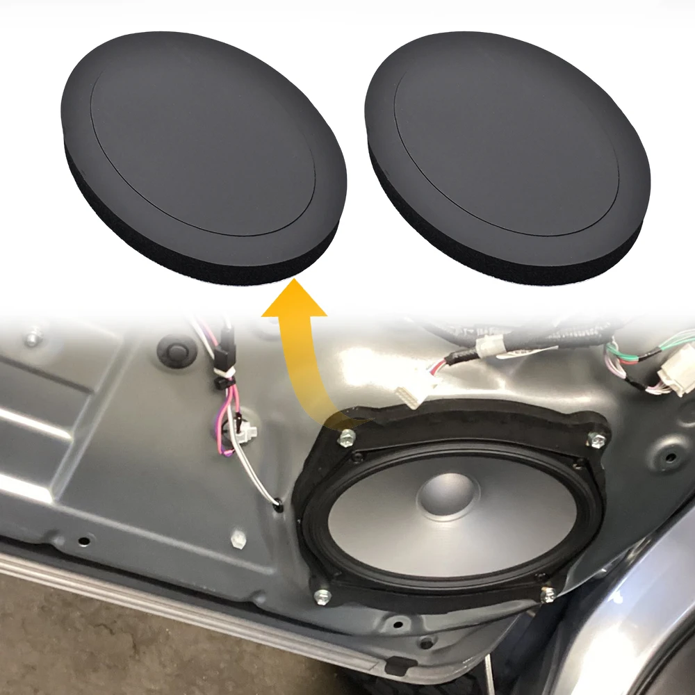 2 Piece Car Speaker Ring Bass Speakers Sound Insulation Ring Universal 6x9