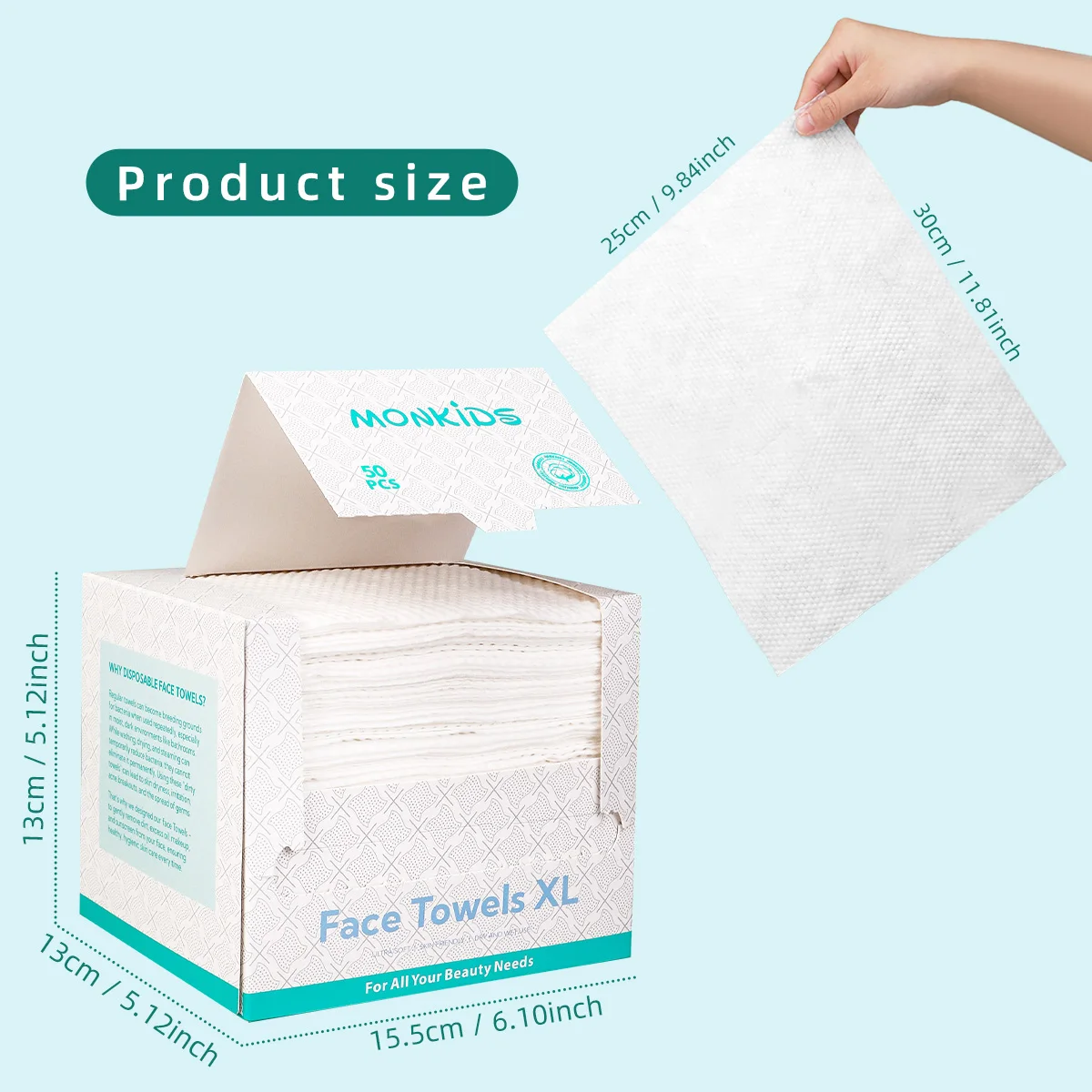 Полотенце для лица, 50 шт., утолщенное, впитывающее, нежное и не раздражающее, можно использовать для чистки лица и снятия макияжа.