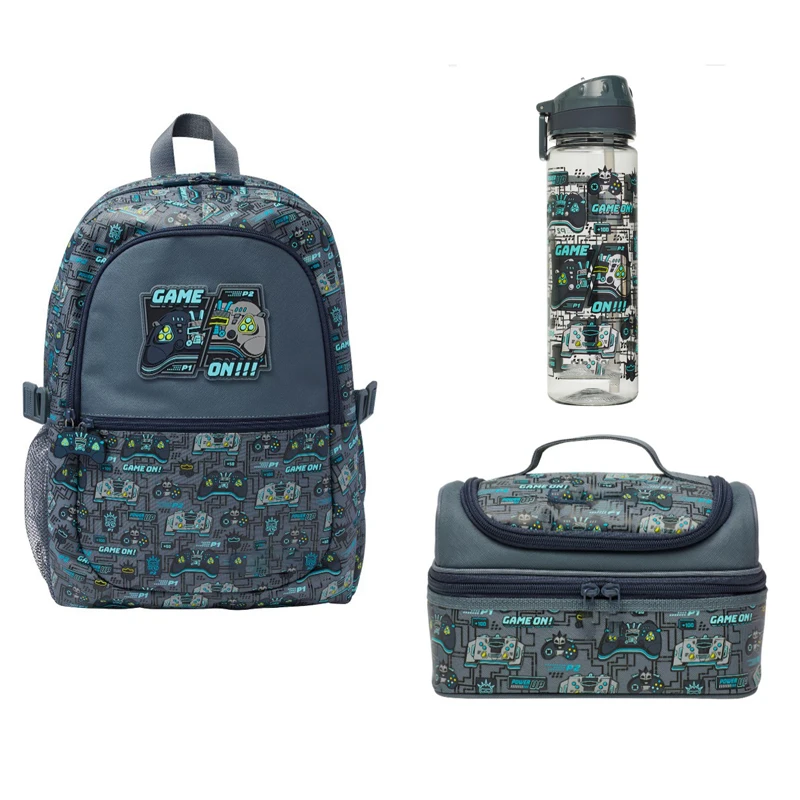 オーストラリア製小学生用大型スクールバッグ、軽量リュックサック（男の子と女の子用）、シンプルな漫画柄カジュアルリュックサック