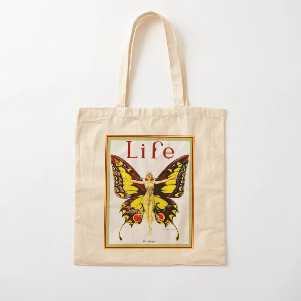 LIFE : Vintage 1922 Flapper Advertising Print Tote Bag tote bag screen canvas tote canvas shopping bag
