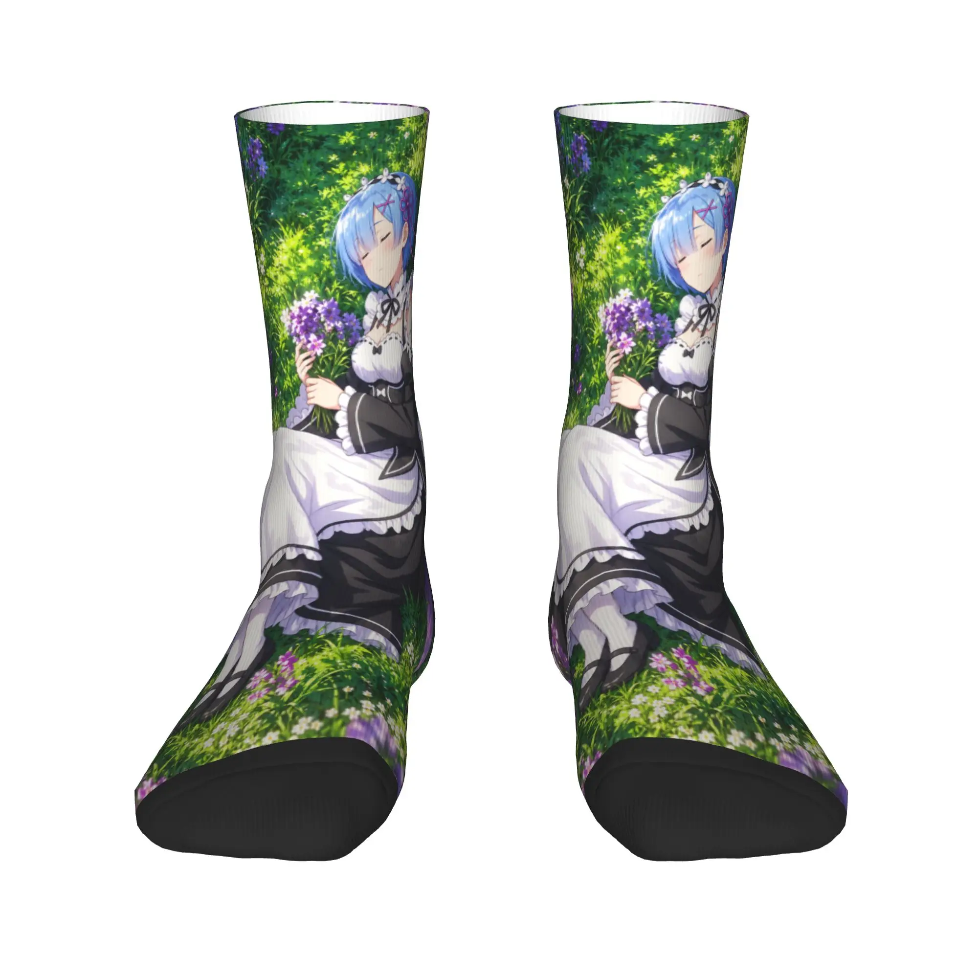 Rem Re zero Socks  Non-Slip Stockings Men High Quality Skateboard Socks Spring Leisure Design Socks