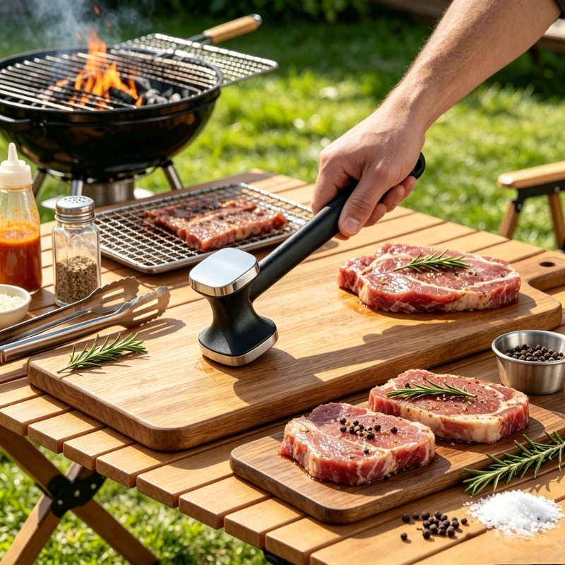 3pcs Manual Meat Tenderizer Hammer, Multi Function Steak Beef Chicken Pounder Tool for Kitchen Cooking