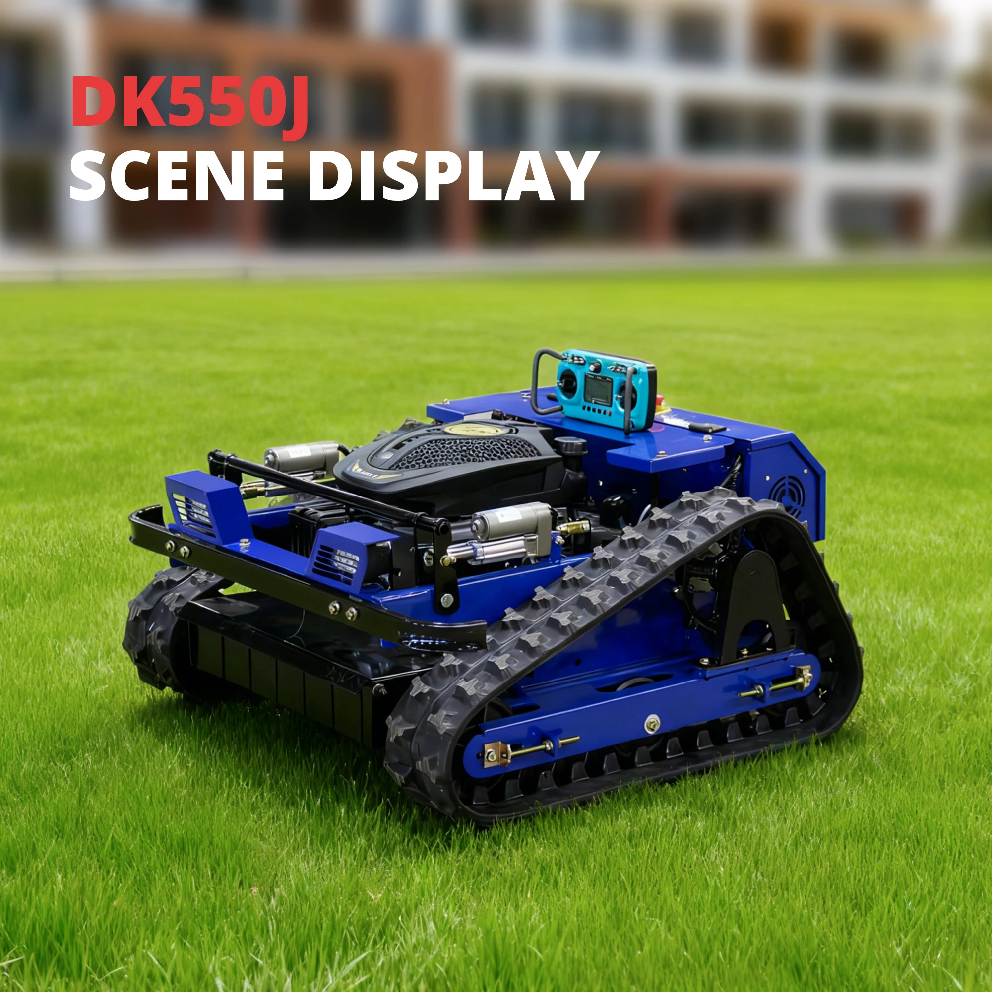 

Customized Smart Remote Controlled Lawn Mower 550mm 1000mm Width 4WD Battery Brush Cutter for Steep Slopes