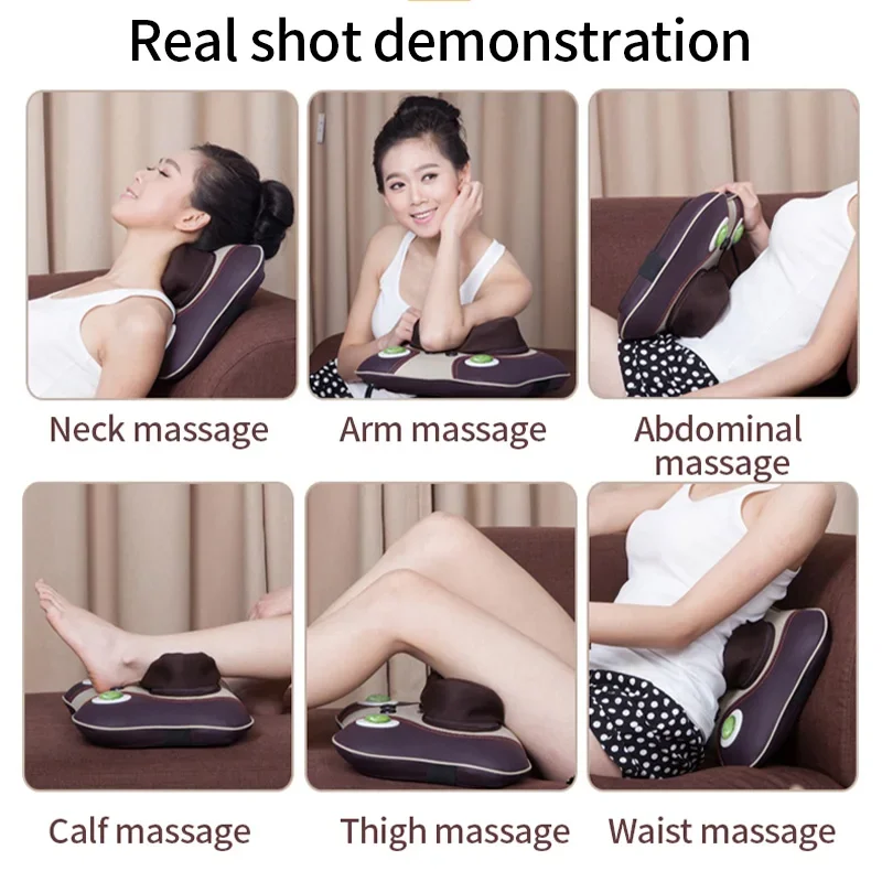 Back Massager Gifts, Shiatsu Kneading for Neck Shoulder, Massage Pillow with Heat Vibration Relaxation for Women/Men/Dad/Mom/