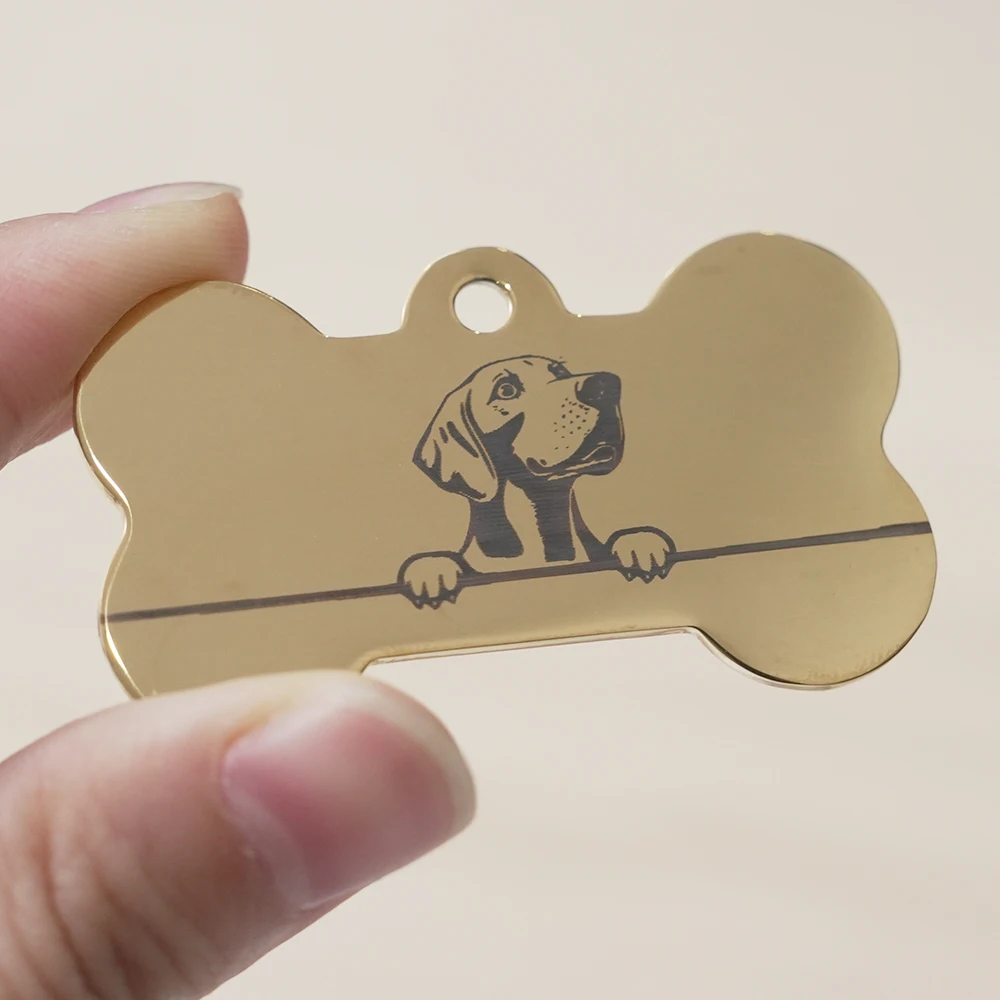 20 pz/lotto colore misto etichette per cani in acciaio inossidabile collana con ciondolo a forma di osso collana con targhetta per cani in acciaio inossidabile Dotes