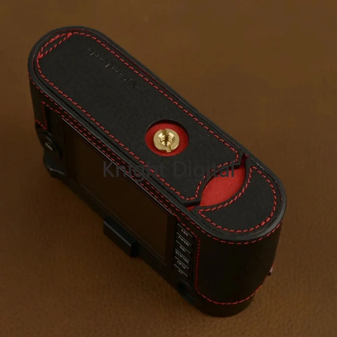 حافظة كاميرا من الجلد الطبيعي حقيبة فيديو نصف حقيبة لـ Leica M240-P M240 M262 M246 TYP246 MM M-D ME ومنفذ البطارية صناعة يدوية